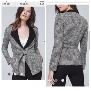 NWT!! White House Black Market BELTED TWEED JACKET